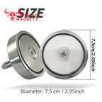 Fishing Magnet - 500 lbs / 220 kg Pulling Force | Black Lion Edition