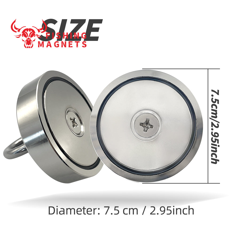 Fishing Magnet - 500 lbs / 220 kg Pulling Force | Black Lion Edition