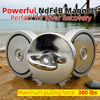 Fishing Magnet with 300 lbs Pull Force|Strong Neodymium