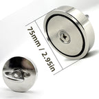 Heavy-Duty Fishing Magnet Kit - 500 lbs / 227 kg Pulling Force with Rope| Permanent Magnetism