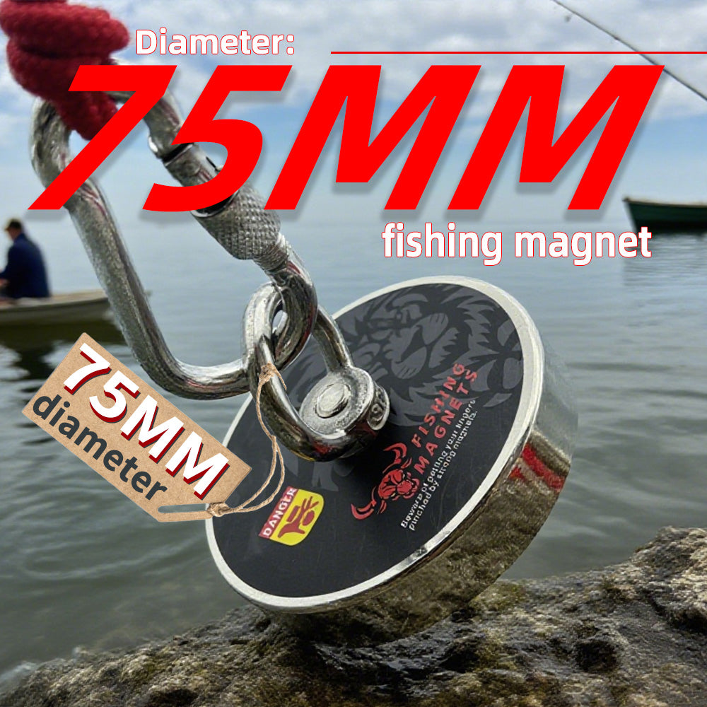 Magnet Fishing Kit-500 lbs / 227 kg Pulling Force with Rope| Strong Retrieval Magnet