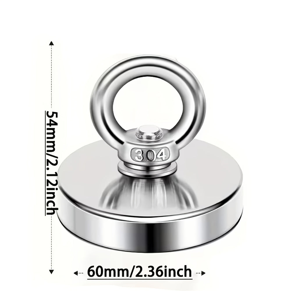 Fishing Magnet with 300 lbs Pull Force|Strong Neodymium