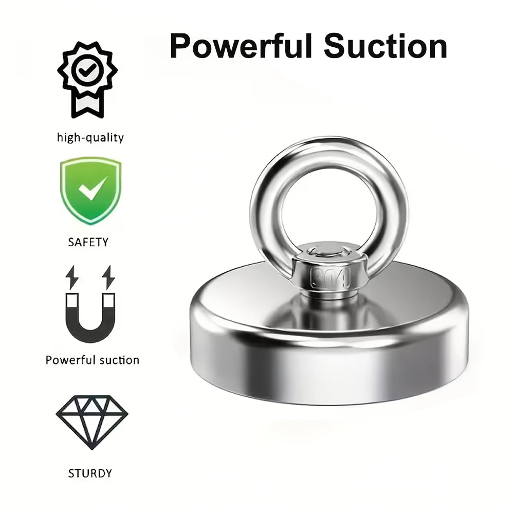 Fishing Magnet with 300 lbs Pull Force|Strong Neodymium