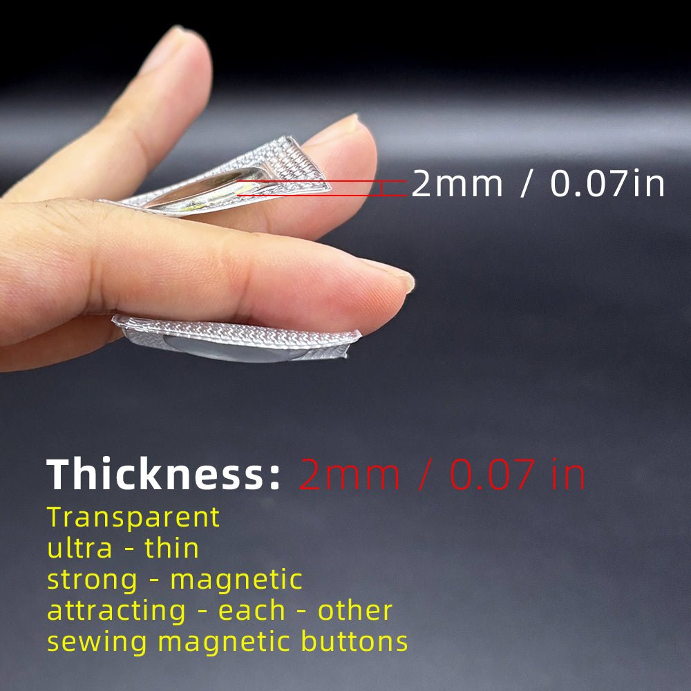 Strong Magnetic Sew - on Buttons | Invisible PVC Hidden Magnetic Clasps for Wallets, Handbags & Apparel - magpullbulk
