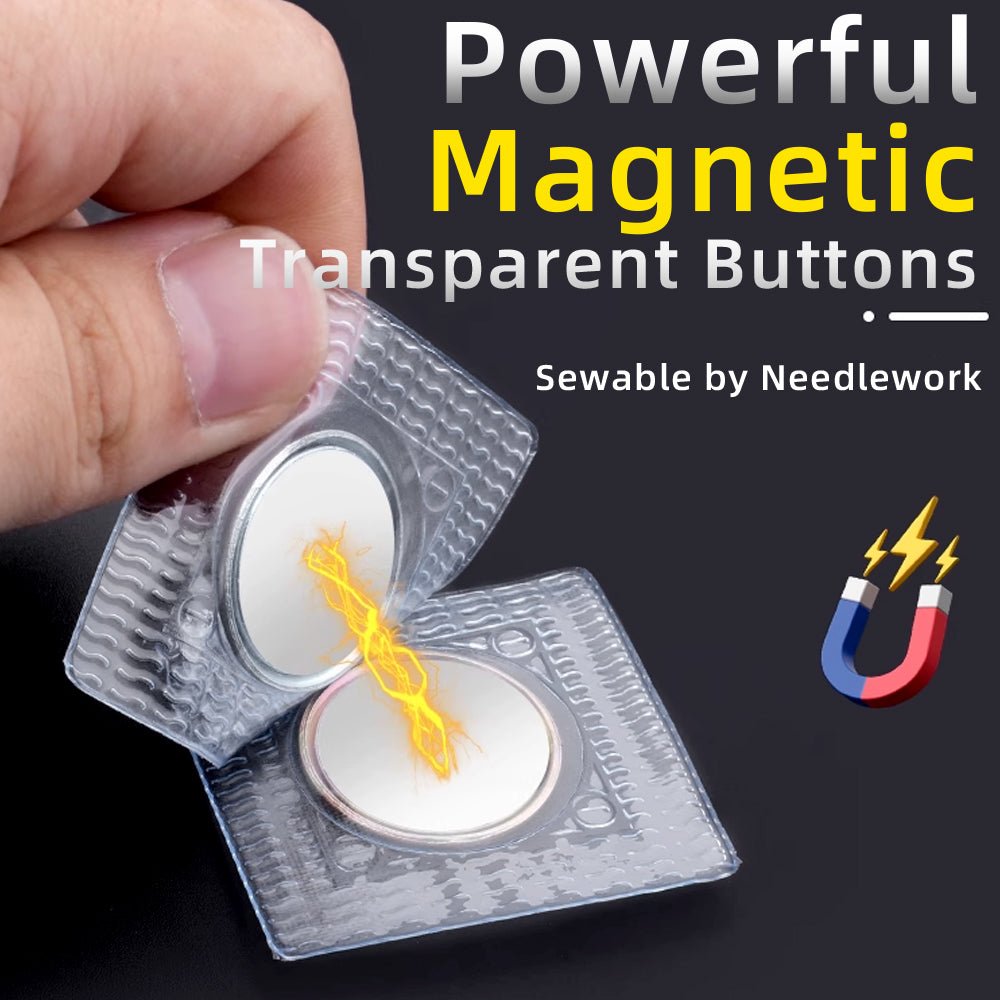 Strong Magnetic Sew - on Buttons | Invisible PVC Hidden Magnetic Clasps for Wallets, Handbags & Apparel - magpullbulk