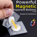 Strong Magnetic Sew - on Buttons | Invisible PVC Hidden Magnetic Clasps for Wallets, Handbags & Apparel - magpullbulk