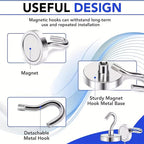 Strong Neodymium Magnet Hooks for Hanging | Heavy Duty Magnetic Hooks - magpullbulk