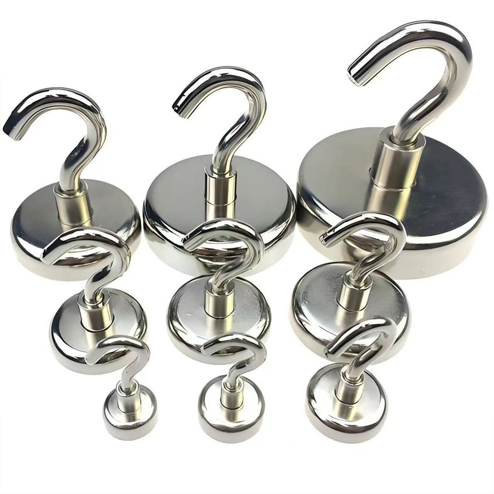 Strong Neodymium Magnet Hooks for Hanging | Heavy Duty Magnetic Hooks - magpullbulk