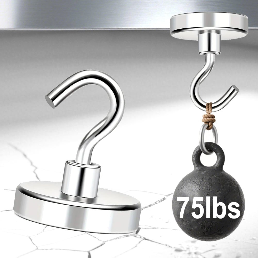 Strong Neodymium Magnet Hooks for Hanging | Heavy Duty Magnetic Hooks - magpullbulk
