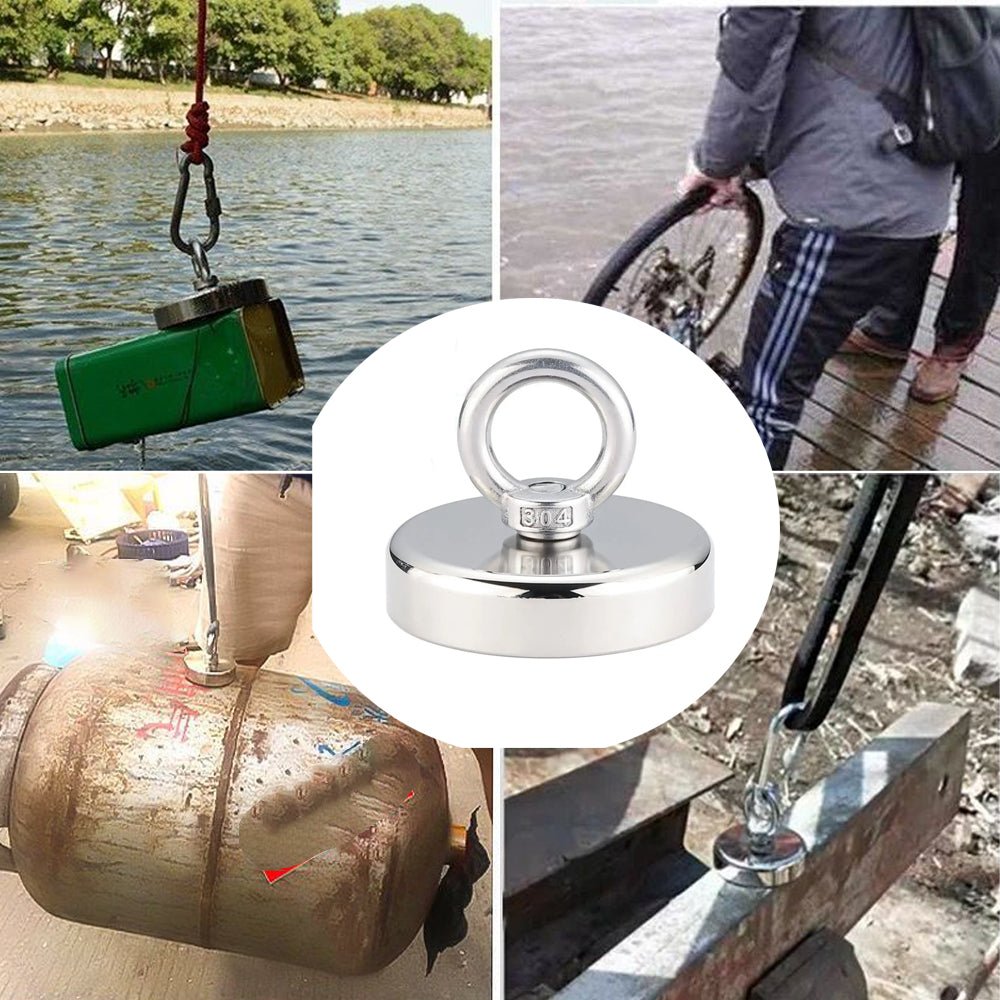 Strong Suction Fishing Magnet|NdFeB Fishing Magnet for Underwater Retrieving & Treasure Hunting - magpullbulk