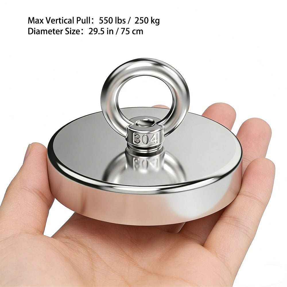 Strong Suction Fishing Magnet|NdFeB Fishing Magnet for Underwater Retrieving & Treasure Hunting - magpullbulk