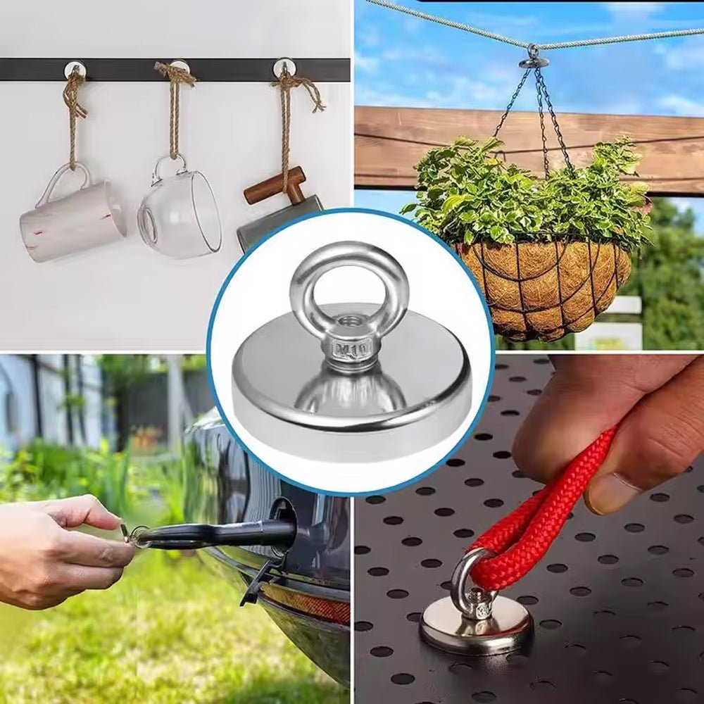 Strong Suction Fishing Magnet|NdFeB Fishing Magnet for Underwater Retrieving & Treasure Hunting - magpullbulk