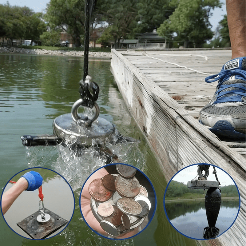 Strong Suction Fishing Magnet|NdFeB Fishing Magnet for Underwater Retrieving & Treasure Hunting - magpullbulk
