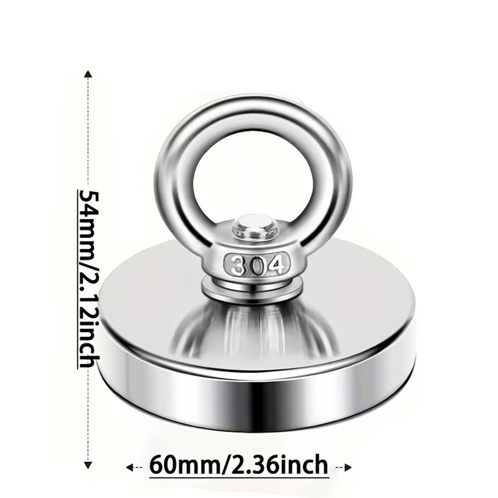 Strong Suction Fishing Magnet|NdFeB Fishing Magnet for Underwater Retrieving & Treasure Hunting - magpullbulk